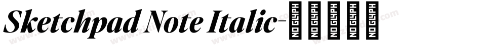 Sketchpad Note Italic字体转换